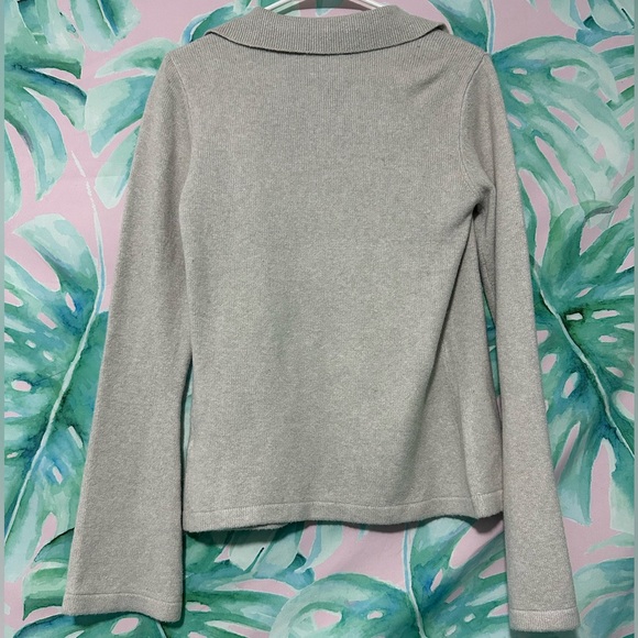 SET Active Jersey Knit Double V Cardigan in Fog, size Small - Picture 5 of 6